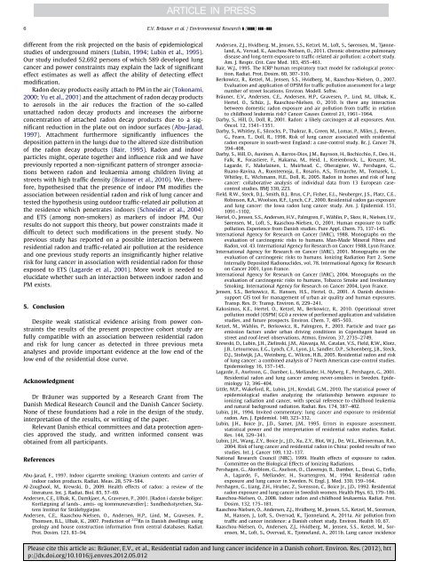 Residential radon and lung cancer incidence in a Danish cohort - VBN