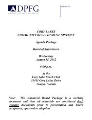 Cory Lakes Community Development District - cory lake isles