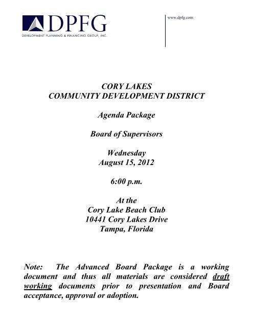 Cory Lakes Community Development District - cory lake isles