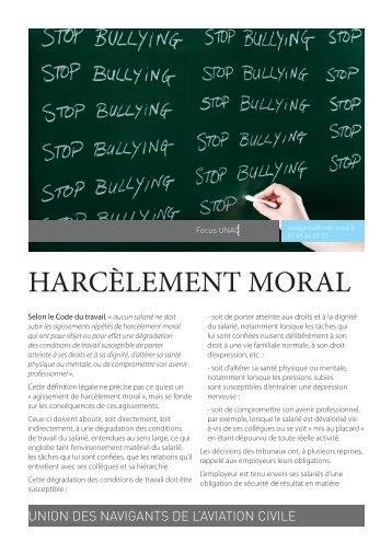 harcÃ¨lement moral - Unac