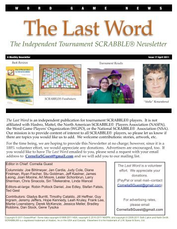 TLW April 2011 - The Last Word Newsletter