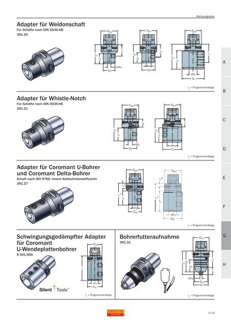 Technisches Handbuch (G) Werkzeughalter und -Systeme