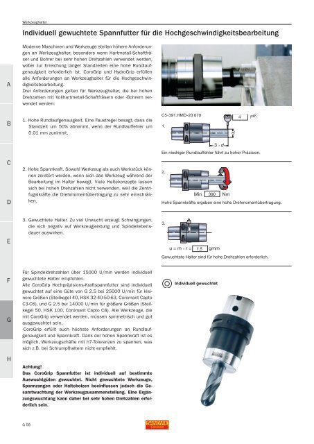 Technisches Handbuch (G) Werkzeughalter und -Systeme