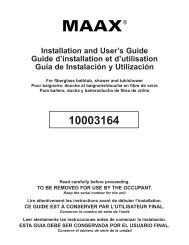 Installation and User's Guide Guide d'installation ... - Wolseley Express