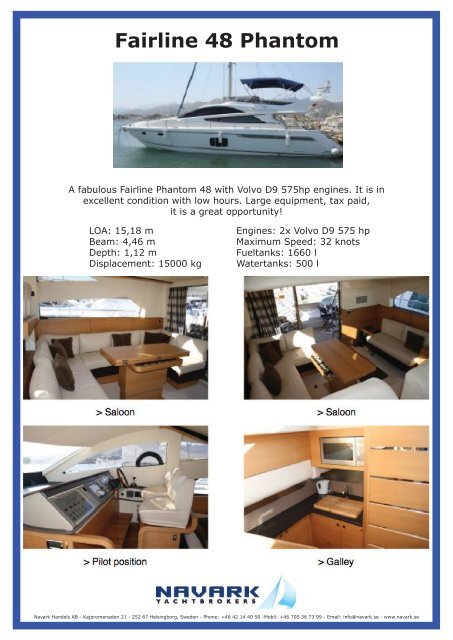 Fairline 48 Phantom - Navark