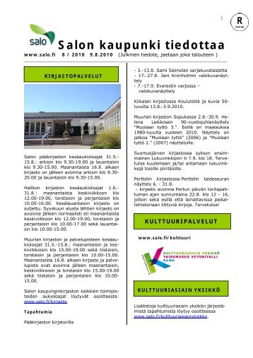 8/2010 - Salon kaupunki