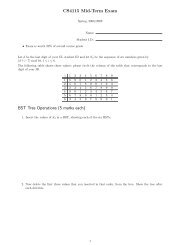 CS4115 Mid-Term Exam BST Tree Operations (5 marks each)