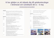 Gatukontorsdagar 2003 - Svenska Kommunal-Tekniska FÃ¶reningen