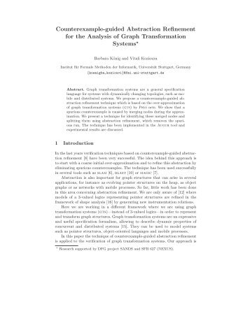 Counterexample-guided Abstraction Refinement for the Analysis of ...