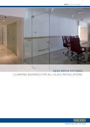 geze patch fittings clamping bearings for all-glass installations