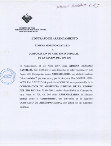 CONTRATO DE ARRENDAMIENTO - Corporación de Asistencia ...