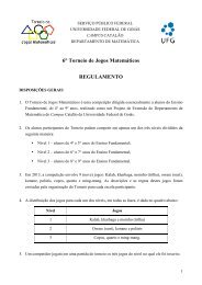 regulamento - Departamento de Matemática - UFG/CaC