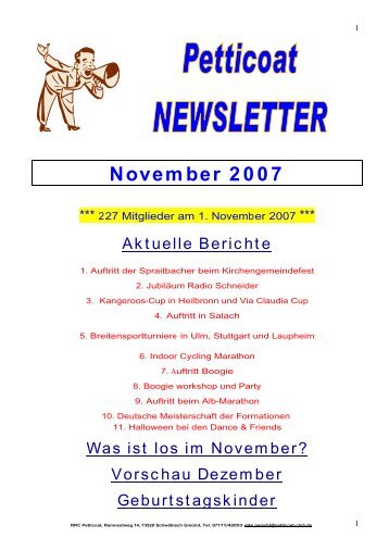 November 2007 - Petticoat Club