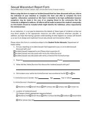 Sexual Misconduct Report Form - University of the Pacific