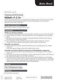 Gebrauchshinweis - Betty Bossi