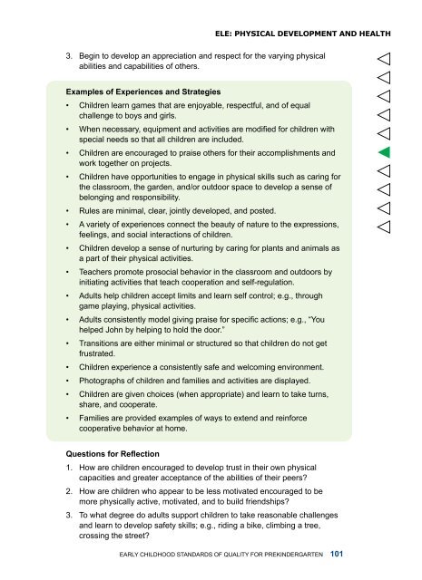 Early Childhood Standards of Quality for ... - State of Michigan