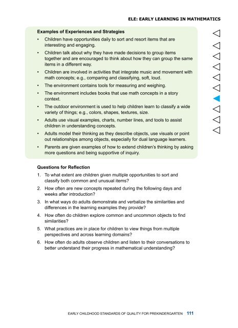 Early Childhood Standards of Quality for ... - State of Michigan