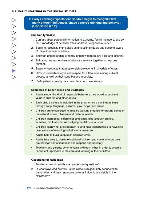 Early Childhood Standards of Quality for ... - State of Michigan