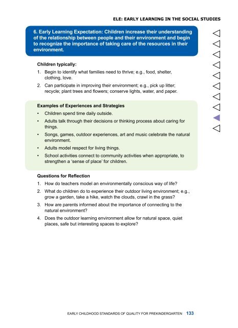 Early Childhood Standards of Quality for ... - State of Michigan