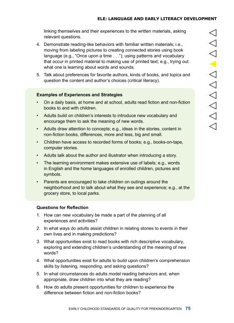 Early Childhood Standards of Quality for ... - State of Michigan