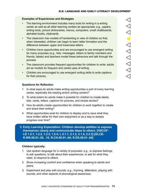 Early Childhood Standards of Quality for ... - State of Michigan