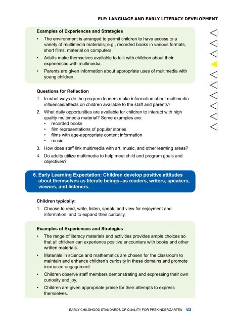 Early Childhood Standards of Quality for ... - State of Michigan