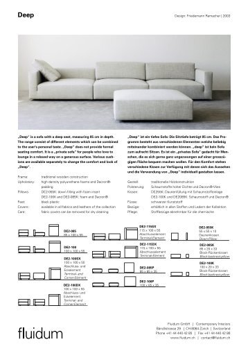 Design: Friedemann Ramacher | 2003 „Deep“ is a sofa with a deep ...