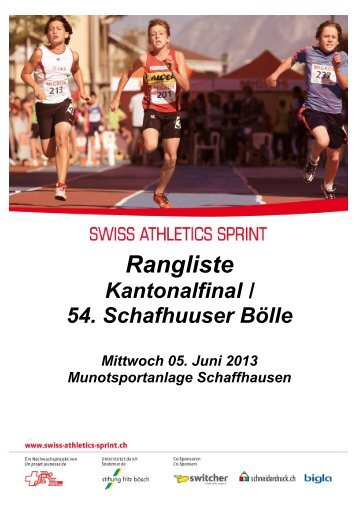 Resultate - Swiss Athletics Sprint