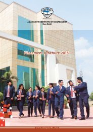 download placement brochure - Asia Pacific Institute of Management