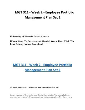 Mgt 311 team management plan