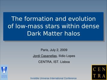 The formation and evolution of low-mass stars ... - Univers Invisible
