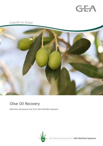 Olive Oil Recovery pdf, 1.9 MB - GEA Westfalia Separator