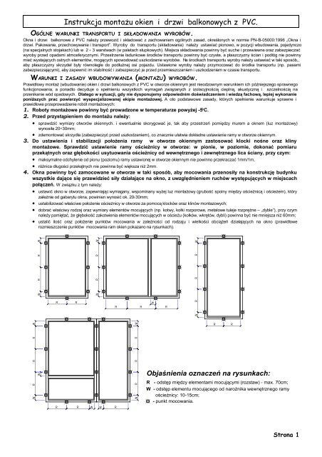 Montaż Okien I Drzwi Balkonowych Itb 2016 Pdf Chomikuj