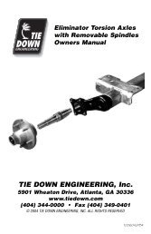 TIE DOWN ENGINEERING, Inc. - The Expediter