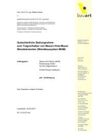 Gutachterliche Stellungnahme zum Tragverhalten von Massiv-Holz ...