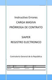 Instructivo Errores Cargas Masivas - siaper - ContralorÃ­a General de ...