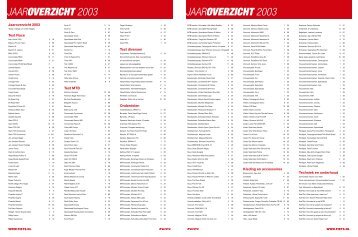 jaaroverzicht 2003 jaaroverzicht 2003 - Wielersportboeken