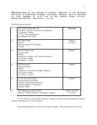 Minutes of the meeting of Finance Committee of the ... - NIT Srinagar