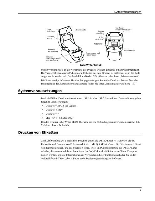 LW 450 User Guide.book - DYMO LabelWriter 450 series