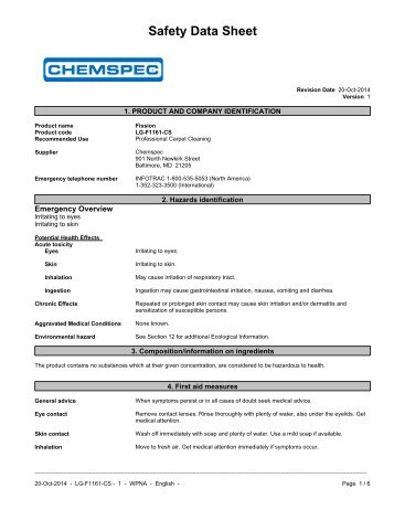 MSDS - Sapphire Scientific