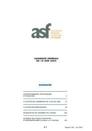 2001 Le rapport annuel de l'ASF