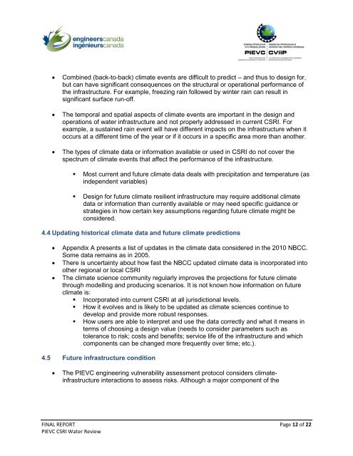 Codes, Standards and Related Instruments (CSRI) - Vulnerability ...