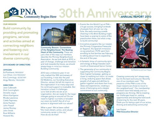 30th Anniversary - Phinney Neighborhood Association