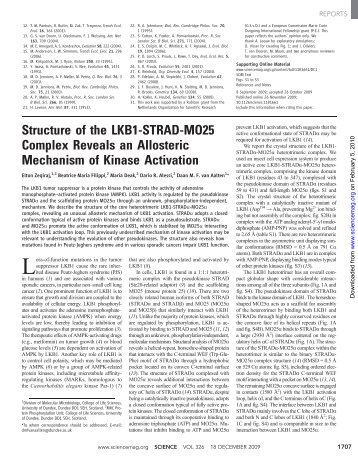 Structure of the LKB1-STRAD-MO25 Complex Reveals an Allosteric ...