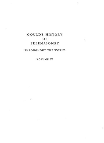 Gould's History of Freemasonry Around the World - Lodge Prudentia