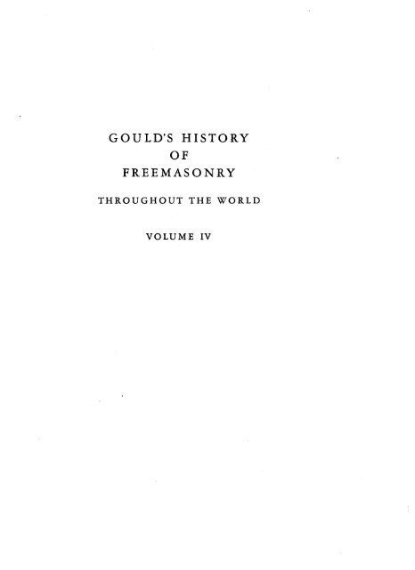 Gould's History of Freemasonry Around the World - Lodge Prudentia