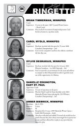 BRIAN TIMMERMAN, WINNIPEG CAROL MYDLO ... - Sport Manitoba