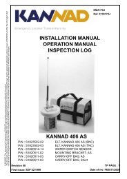 installation manual operation manual inspection log kannad 406 as