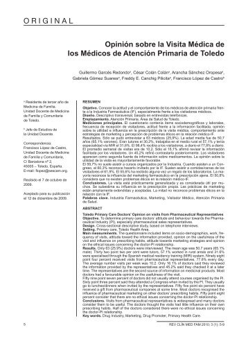 OpiniÃ³n sobre la Visita MÃ©dica de los MÃ©dicos de AtenciÃ³n Primaria ...