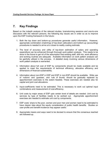 08. Costing Essential Services Package An Issue Paper